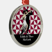 Tango Dancers Metalen Ornament (Rechts)