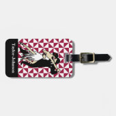 Tango Dancers op de Geometrische achtergrond van B Bagagelabel (Voorkant horizontaal)