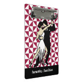 Tango Dancers op de Geometrische achtergrond van B Mini Klembord (Schuin)