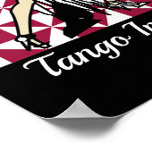 Tango Dancers op de Geometrische achtergrond van B Poster (Hoek)