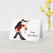 Tango Dancers (op maat) Kaart (Gele Bloem)