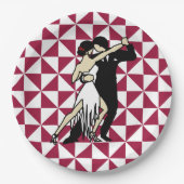 Tango Dancers Papieren Bordje (Voorkant)