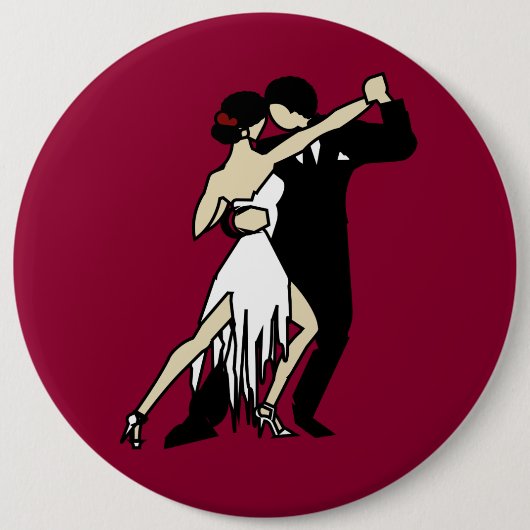 Tango Dancers Ronde Button 6,0 Cm (Voorkant)