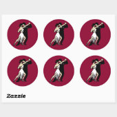 Tango Dancers Ronde Sticker (Vel)