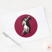 Tango Dancers Ronde Sticker (Envelop)