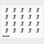  Tango Dancers Ronde Sticker (Vel)