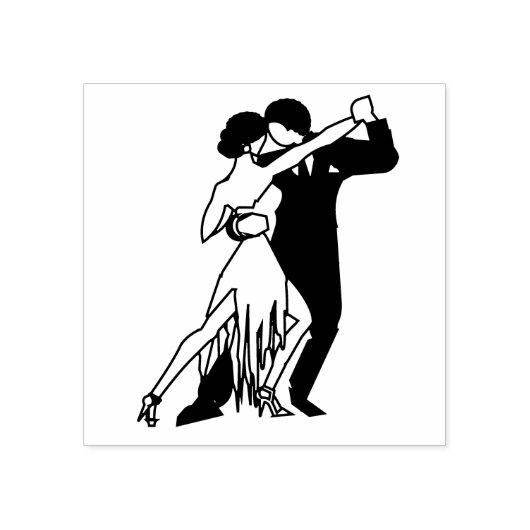 Tango Dancers Rubberstempel (Afrduk)