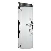 Tango Dancers Silhouette 1 Silver Thermosbeker (Geroteerd rechts)