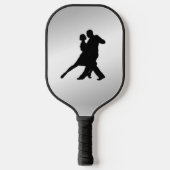 Tango Dancers Silhouette 2 Silver Pickleball Paddle (Voorkant)