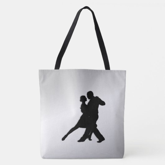 Tango Dancers Silhouette 2 Tote Bag (Voorkant)