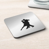Tango Dancers Silhouette Bier Onderzetter (Linkerzijde)