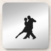 Tango Dancers Silhouette Bier Onderzetter (Voorkant)