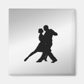 Tango Dancers Silhouette Magneet (Voorkant)
