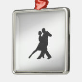 Tango Dancers Silhouette Metalen Ornament (Links)