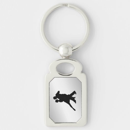 Tango Dancers Silhouette Sleutelhanger (Voorkant)