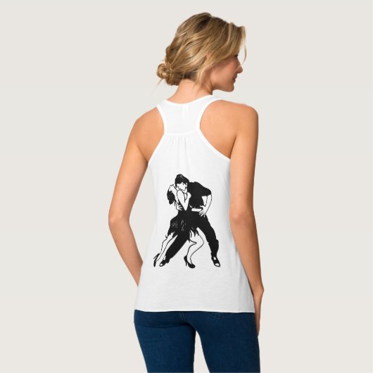 Tango Dancers Silhouette Tanktop (Volledige Achterkant)