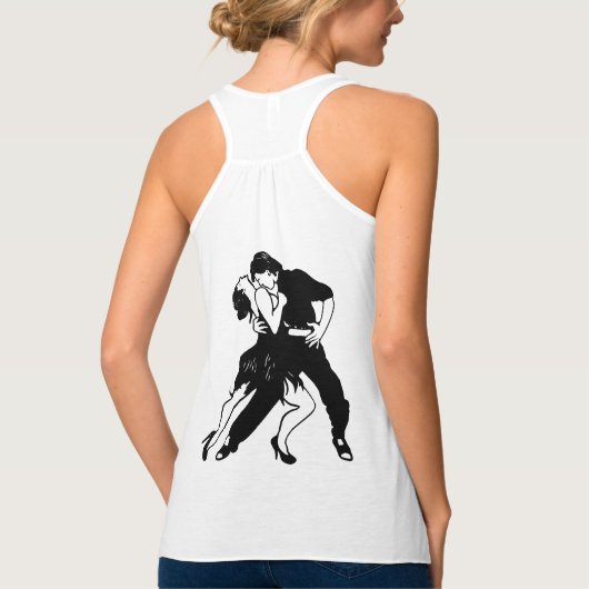 Tango Dancers Silhouette Tanktop (Achterkant)