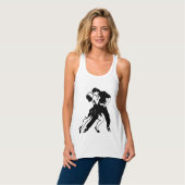 Tango Dancers Silhouette Tanktop (Volledige Voorkant)