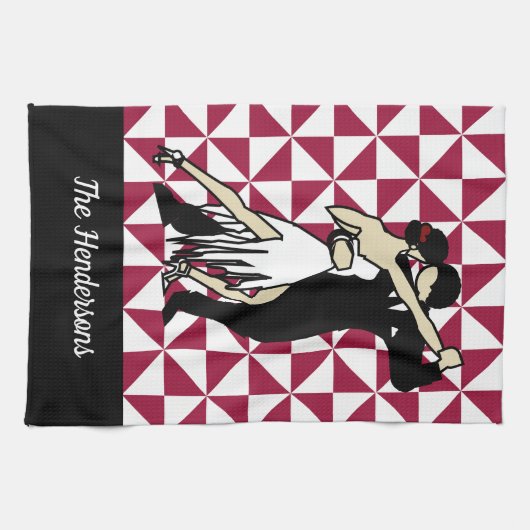 Tango Dancers Theedoek (Horizontaal)