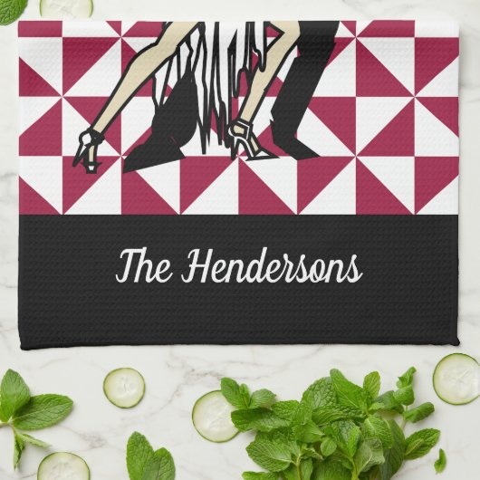 Tango Dancers Theedoek (Gevouwen)