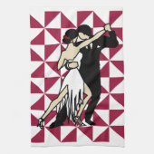 Tango Dancers Theedoek (Verticaal)