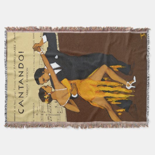 Tango Dancers Throw Blanket Deken (Voorkant)