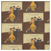 Tango Dancers Vintage Poster Print Fabric Stof (Swatch)