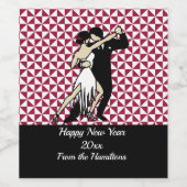 Tango Dancers Wijn Etiket (Enkel label)