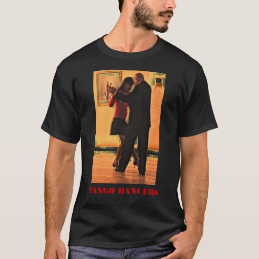 Tango Dancers zwart T-shirt (Voorkant)