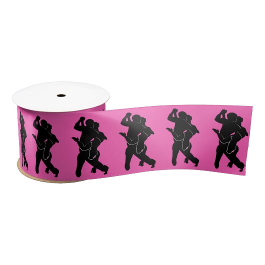 Tango DancersPink Ribbon - Kies kleuren Satijnen Lint (Spoel)