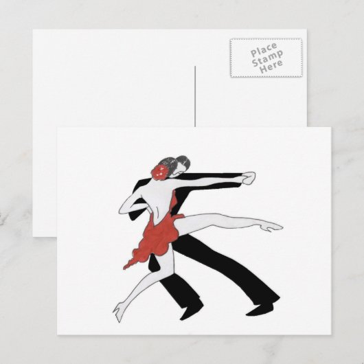 Tango/dans met mij briefkaart (Voorkant / Achterkant)