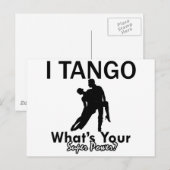 Tango-dansdesign Briefkaart (Voorkant / Achterkant)