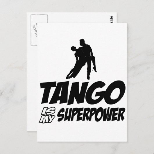 Tango-dansdesign Briefkaart (Voorkant / Achterkant)