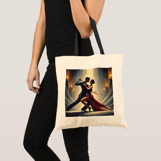 Tango dansend paar tote bag (Voorkant (product))