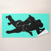 Tango dansers Blauwgroen badhanddoek of kies kleur (Badhanddoek)