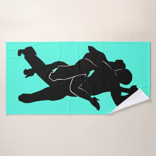 Tango dansers Blauwgroen badhanddoek of kies kleur (Badhanddoek)