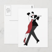 tango dansers briefkaart (Voorkant / Achterkant)
