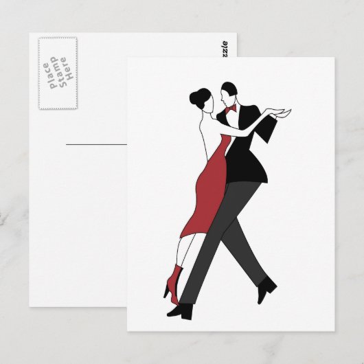 tango dansers briefkaart (Voorkant / Achterkant)