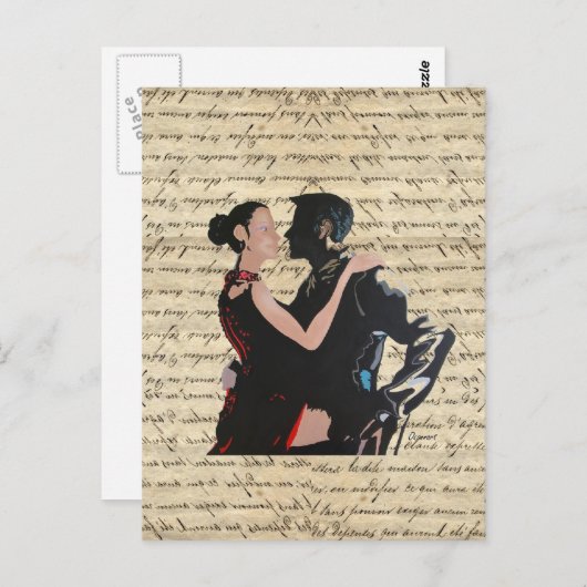 Tango-dansers Briefkaart (Voorkant / Achterkant)