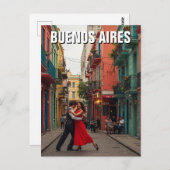 Tango Dansers Buenos Aires Argentinië reizen Briefkaart (Voorkant / Achterkant)