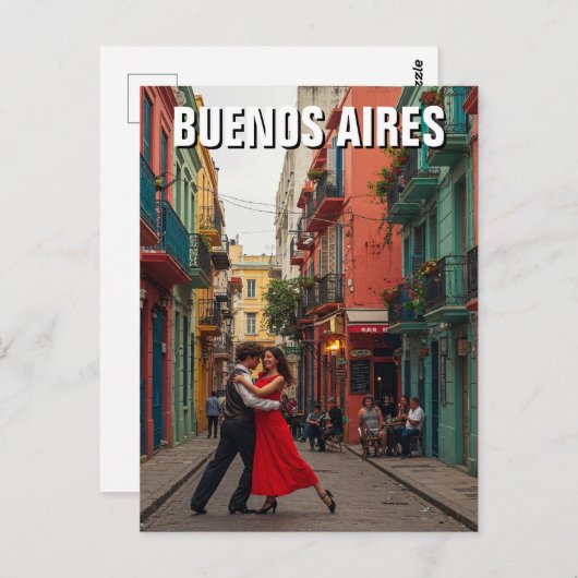 Tango Dansers Buenos Aires Argentinië reizen Briefkaart (Voorkant / Achterkant)