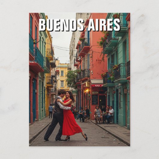 Tango Dansers Buenos Aires Argentinië reizen Briefkaart (Voorkant)