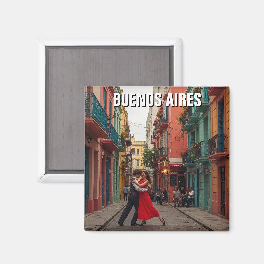Tango Dansers Buenos Aires Argentinië reizen Magneet (Voorkant / Achterkant)