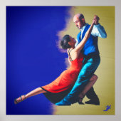 Tango dansers - hand schilderen poster (Voorkant)