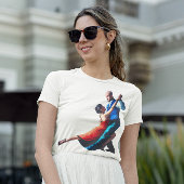 Tango dansers - hand schilderen t-shirt