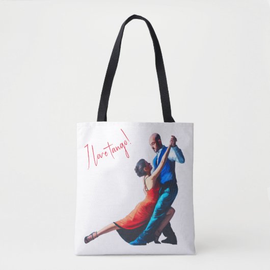 Tango dansers - hand schilderen tote bag (Voorkant)