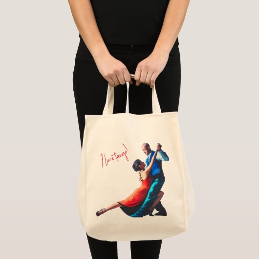 Tango dansers - hand schilderen tote bag (Voorkant (product))