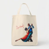 Tango dansers - hand schilderen tote bag (Voorkant)