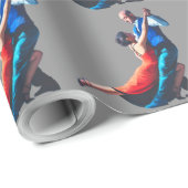 Tango-dansers - handgeschilderd cadeaupapier (Rol Hoek)