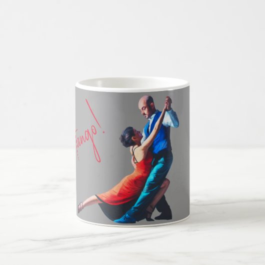 Tango-dansers - handschildering  koffiemok (Center)